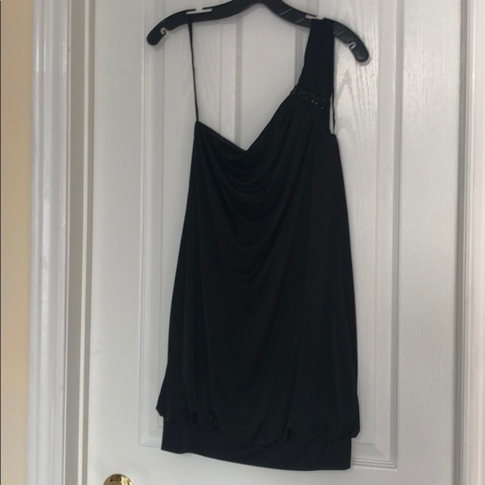 BCBG Maxazria One Shoulder Mini Dress